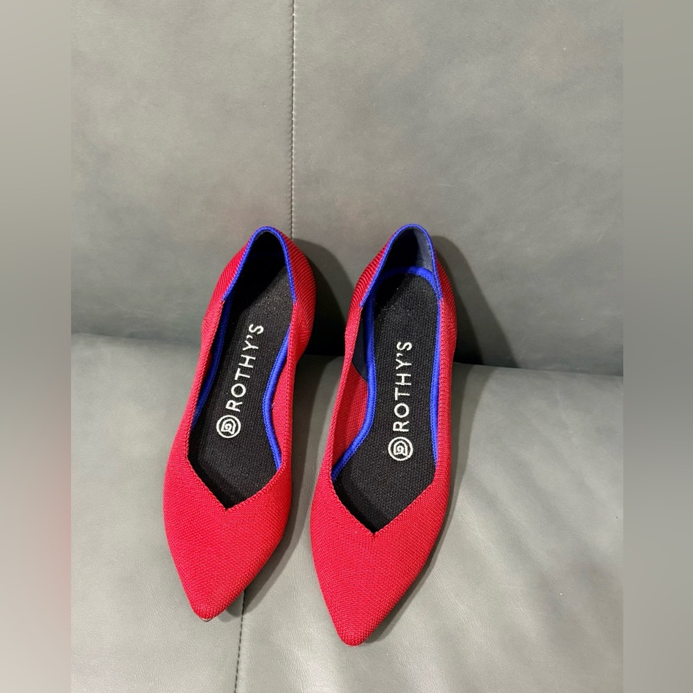 Rothy's Women's Red and Blue Flats